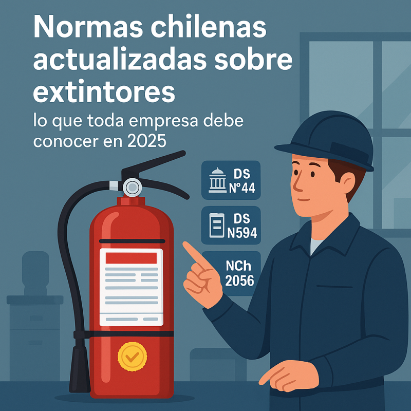 Normas chilenas actualizadas sobre extintores: lo que toda empresa debe conocer en 2025