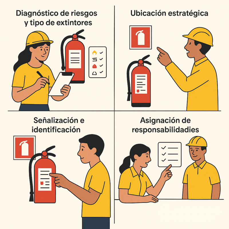 Cómo integrar los extintores en tu plan de emergencias