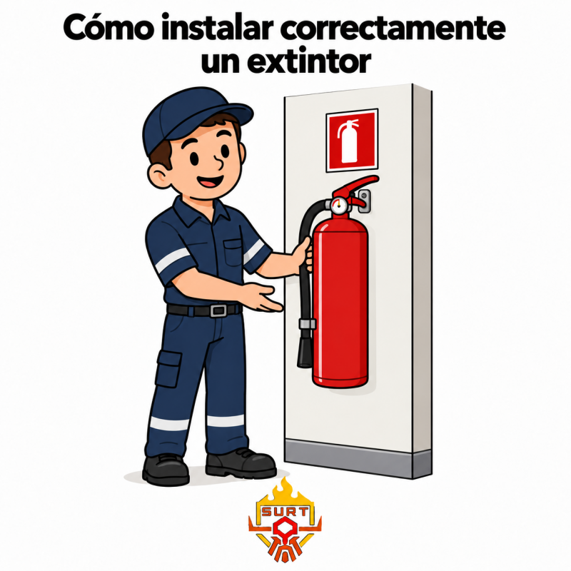 Cómo instalar correctamente un extintor: soporte, ubicación, acceso y protección